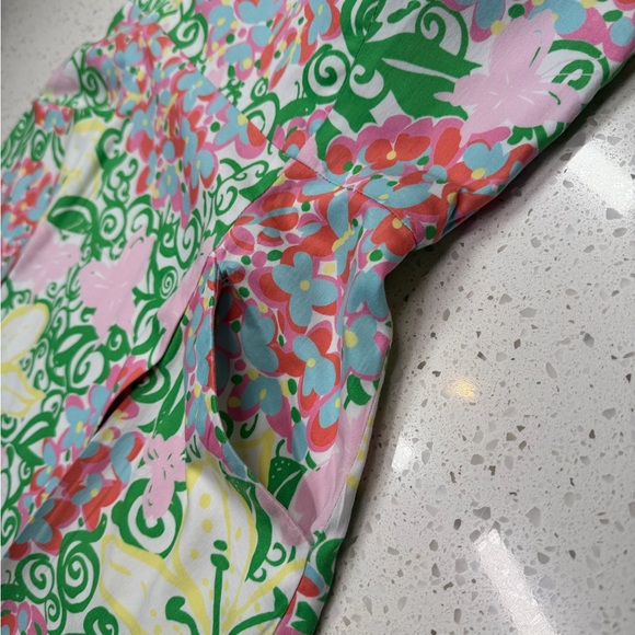 Lilly Pulitzer Strapless Dress in Pink and Green Floral - Picture 7 of 11